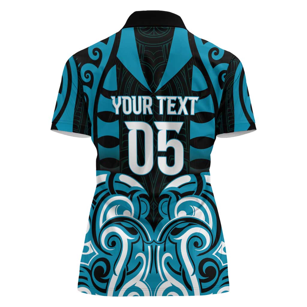 Custom Aotearoa Ngati Porou Women Polo Shirt Maori Pattern New Zealand - Polynesian Pride