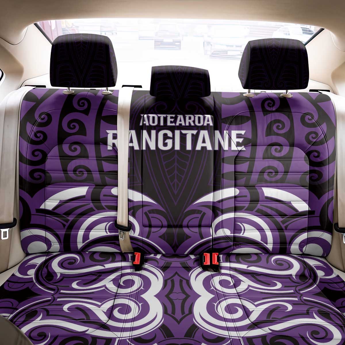 Aotearoa Rangitane Back Car Seat Cover Maori Pattern New Zealand - Polynesian Pride