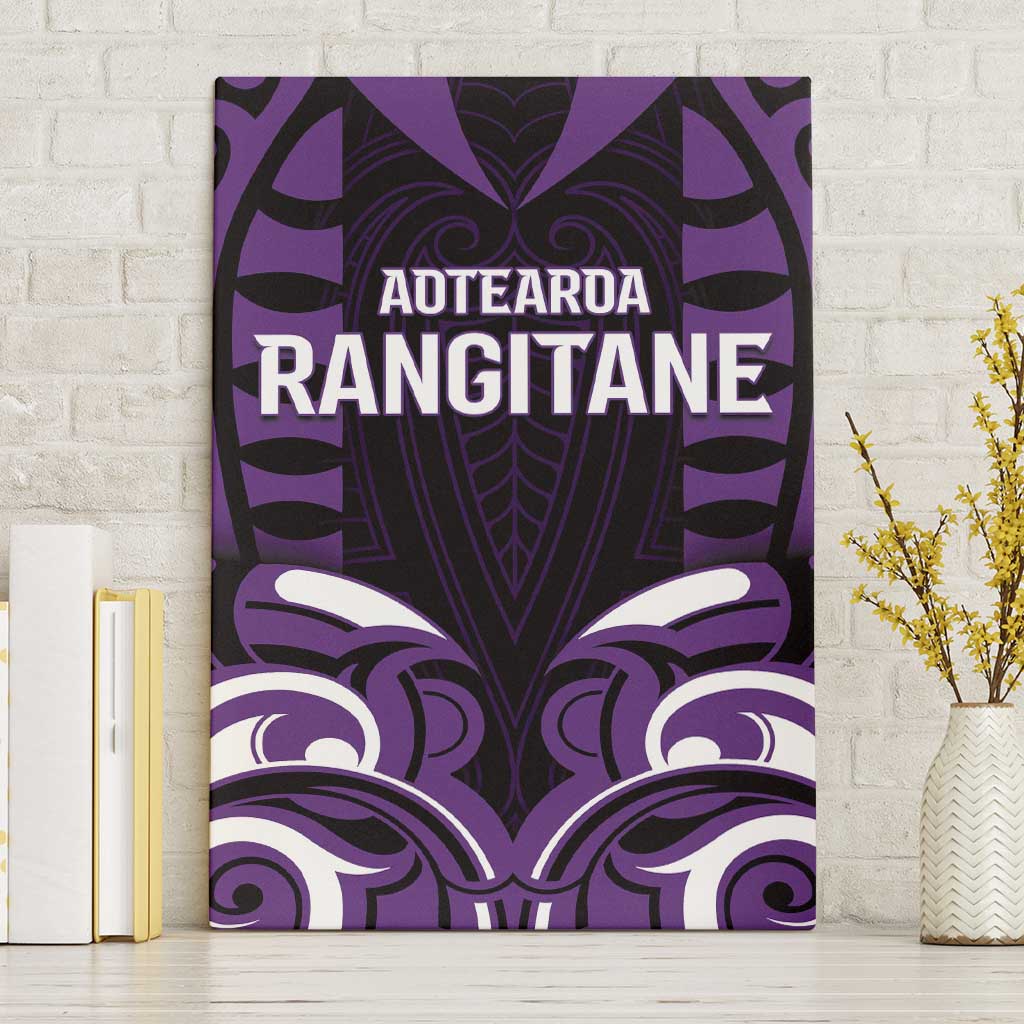 Aotearoa Rangitane Canvas Wall Art Maori Pattern New Zealand DT05 Without Frame Purple - Polynesian Pride