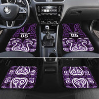 Aotearoa Rangitane Car Mats Maori Pattern New Zealand DT05 Set 4pcs Purple - Polynesian Pride