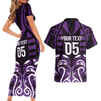 Custom Aotearoa Rangitane Couples Matching Short Sleeve Bodycon Dress and Hawaiian Shirt Maori Pattern New Zealand DT05 - Polynesian Pride