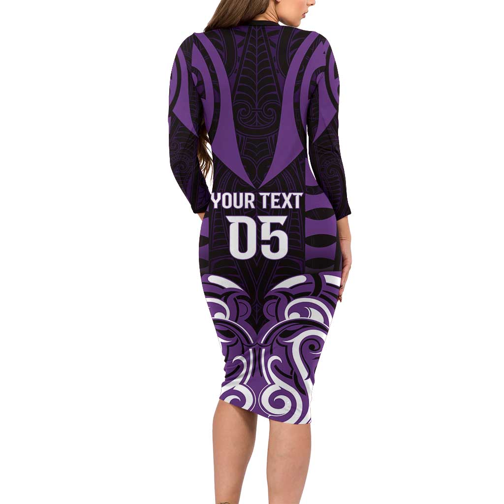 Custom Aotearoa Rangitane Family Matching Long Sleeve Bodycon Dress and Hawaiian Shirt Maori Pattern New Zealand - Polynesian Pride
