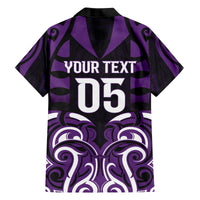 Custom Aotearoa Rangitane Family Matching Off The Shoulder Long Sleeve Dress and Hawaiian Shirt Maori Pattern New Zealand - Polynesian Pride