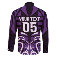 Custom Aotearoa Rangitane Family Matching Off The Shoulder Long Sleeve Dress and Hawaiian Shirt Maori Pattern New Zealand - Polynesian Pride
