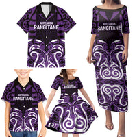 Custom Aotearoa Rangitane Family Matching Puletasi and Hawaiian Shirt Maori Pattern New Zealand DT05 - Polynesian Pride