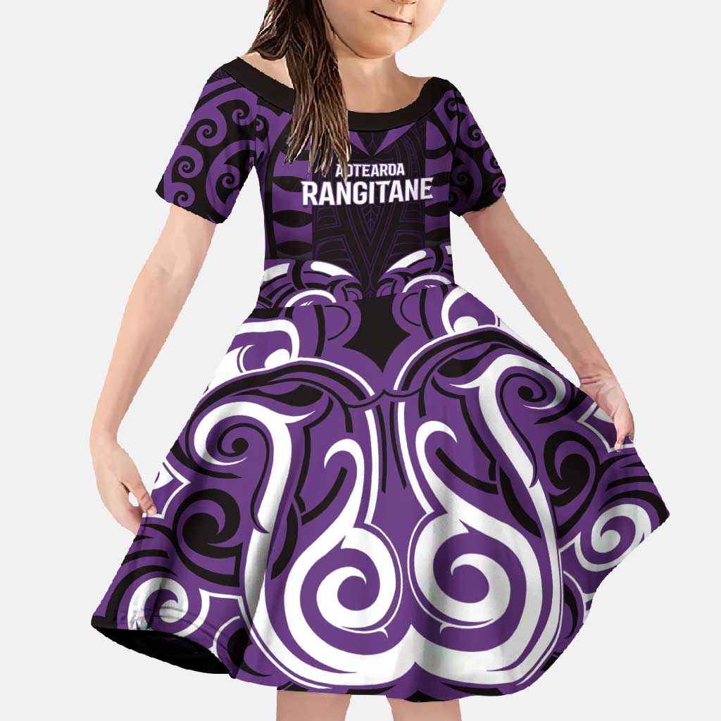 Custom Aotearoa Rangitane Family Matching Short Sleeve Bodycon Dress and Hawaiian Shirt Maori Pattern New Zealand - Polynesian Pride