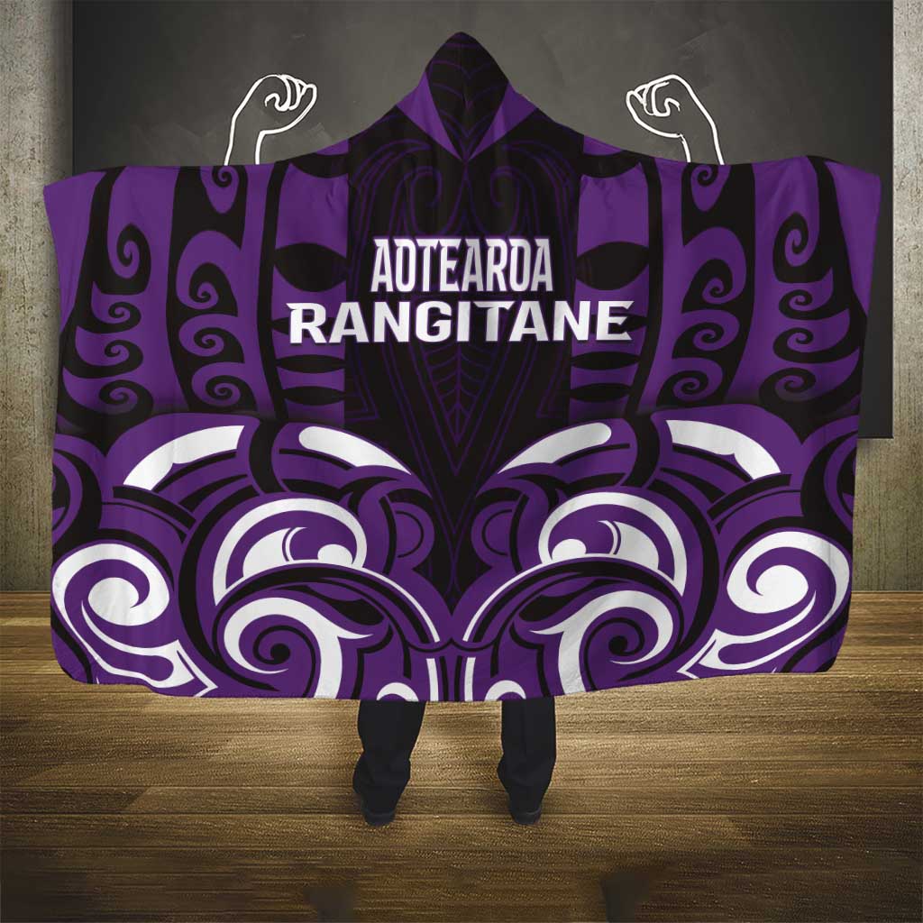 Aotearoa Rangitane Hooded Blanket Maori Pattern New Zealand - Polynesian Pride