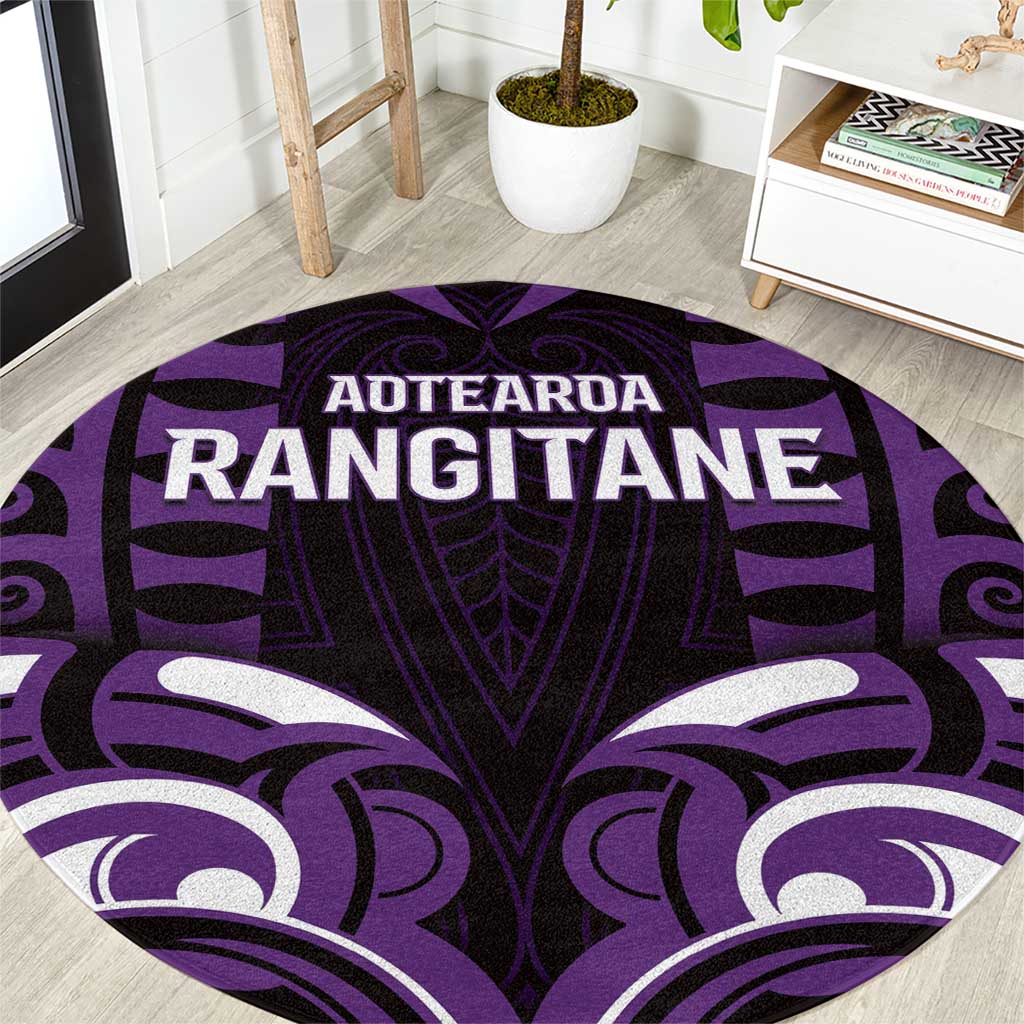 Aotearoa Rangitane Round Carpet Maori Pattern New Zealand - Polynesian Pride