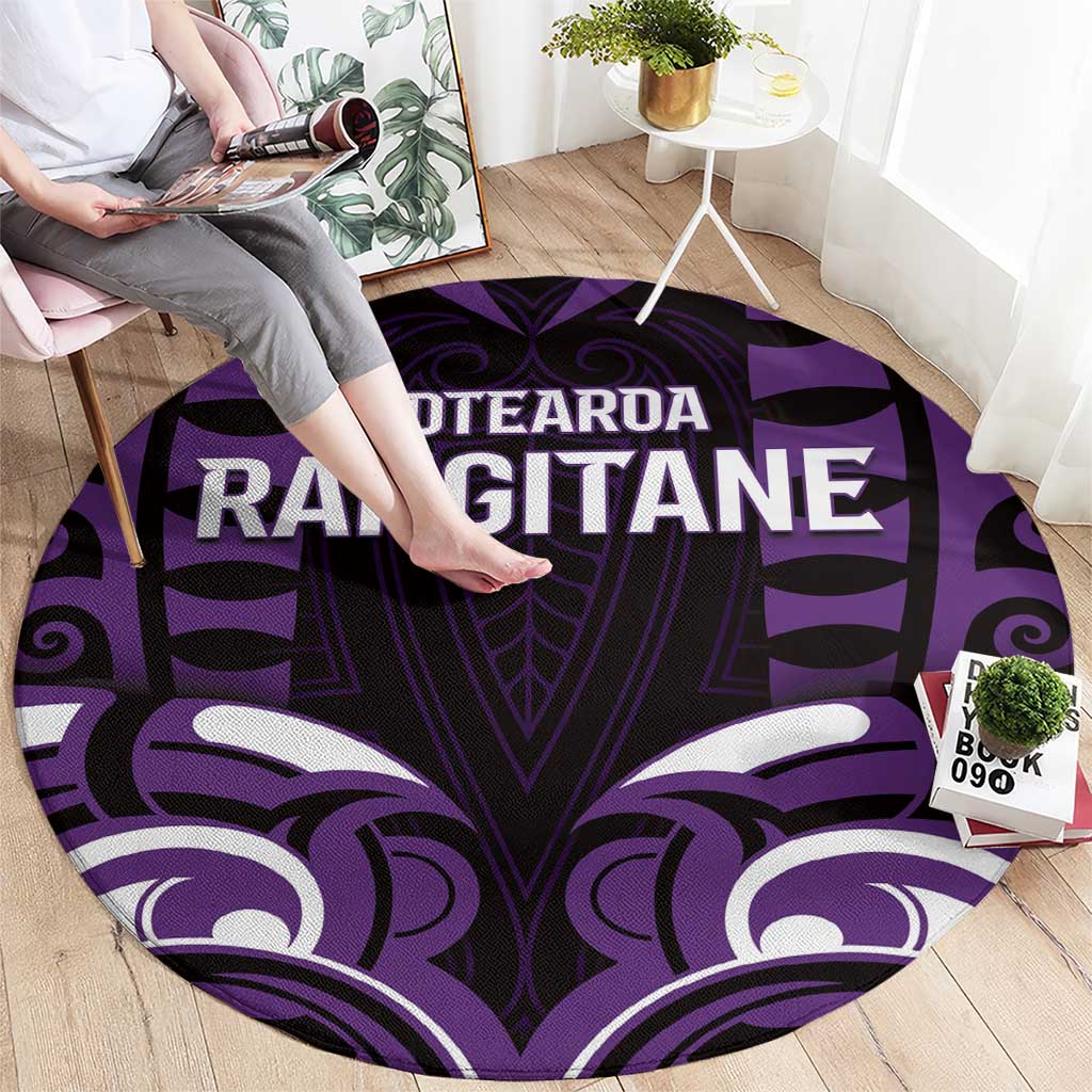 Aotearoa Rangitane Round Carpet Maori Pattern New Zealand - Polynesian Pride