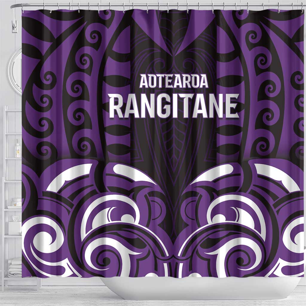 Aotearoa Rangitane Shower Curtain Maori Pattern New Zealand - Polynesian Pride