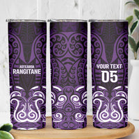 Custom Aotearoa Rangitane Skinny Tumbler Maori Pattern New Zealand - Polynesian Pride