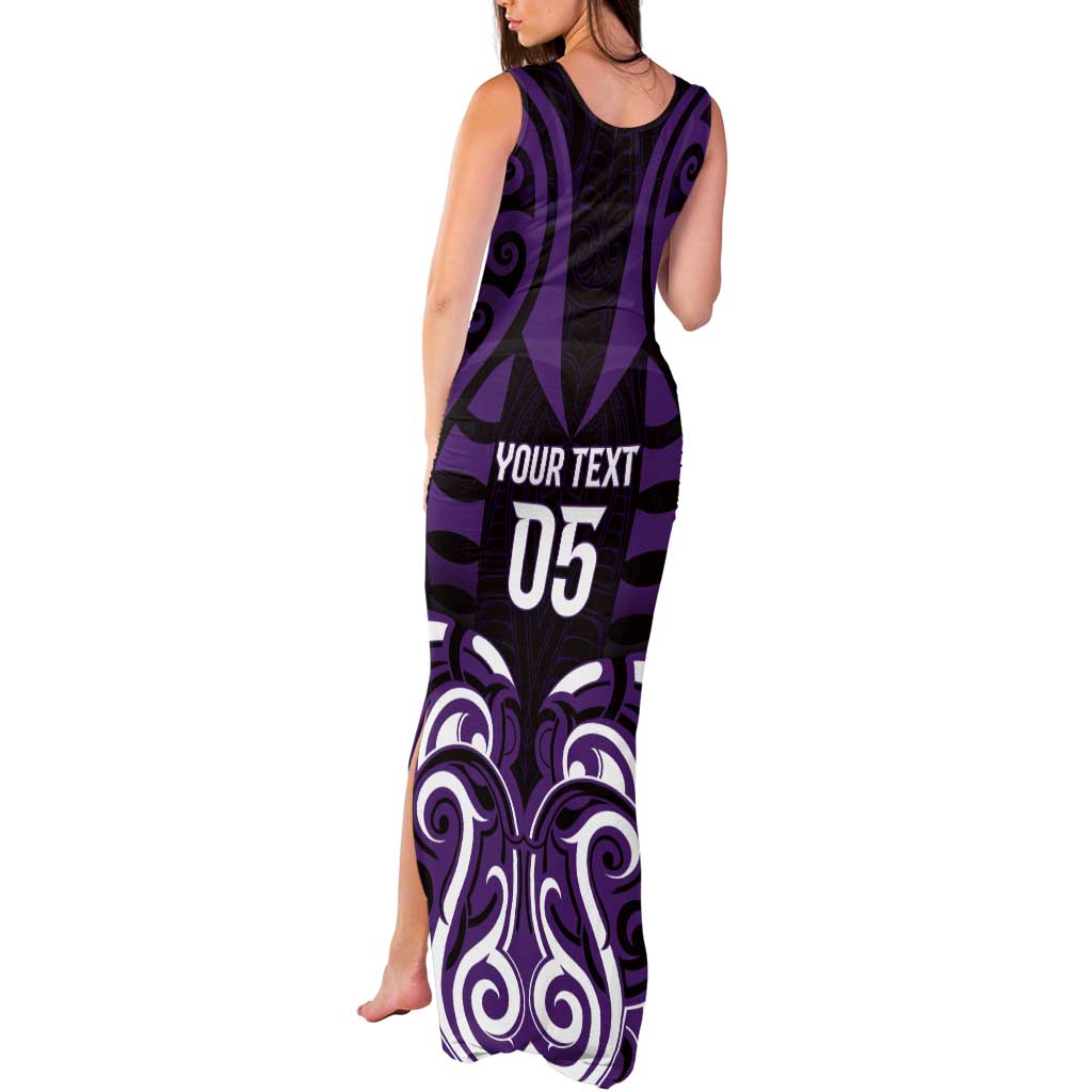 Custom Aotearoa Rangitane Tank Maxi Dress Maori Pattern New Zealand - Polynesian Pride