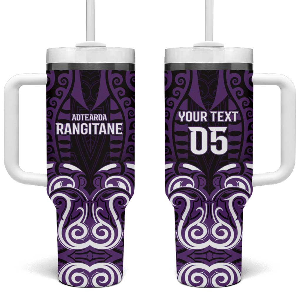 Custom Aotearoa Rangitane Tumbler With Handle Maori Pattern New Zealand - Polynesian Pride