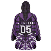 Custom Aotearoa Rangitane Wearable Blanket Hoodie Maori Pattern New Zealand DT05 - Polynesian Pride