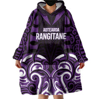Custom Aotearoa Rangitane Wearable Blanket Hoodie Maori Pattern New Zealand DT05 - Polynesian Pride