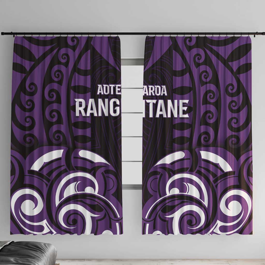 Aotearoa Rangitane Window Curtain Maori Pattern New Zealand - Polynesian Pride