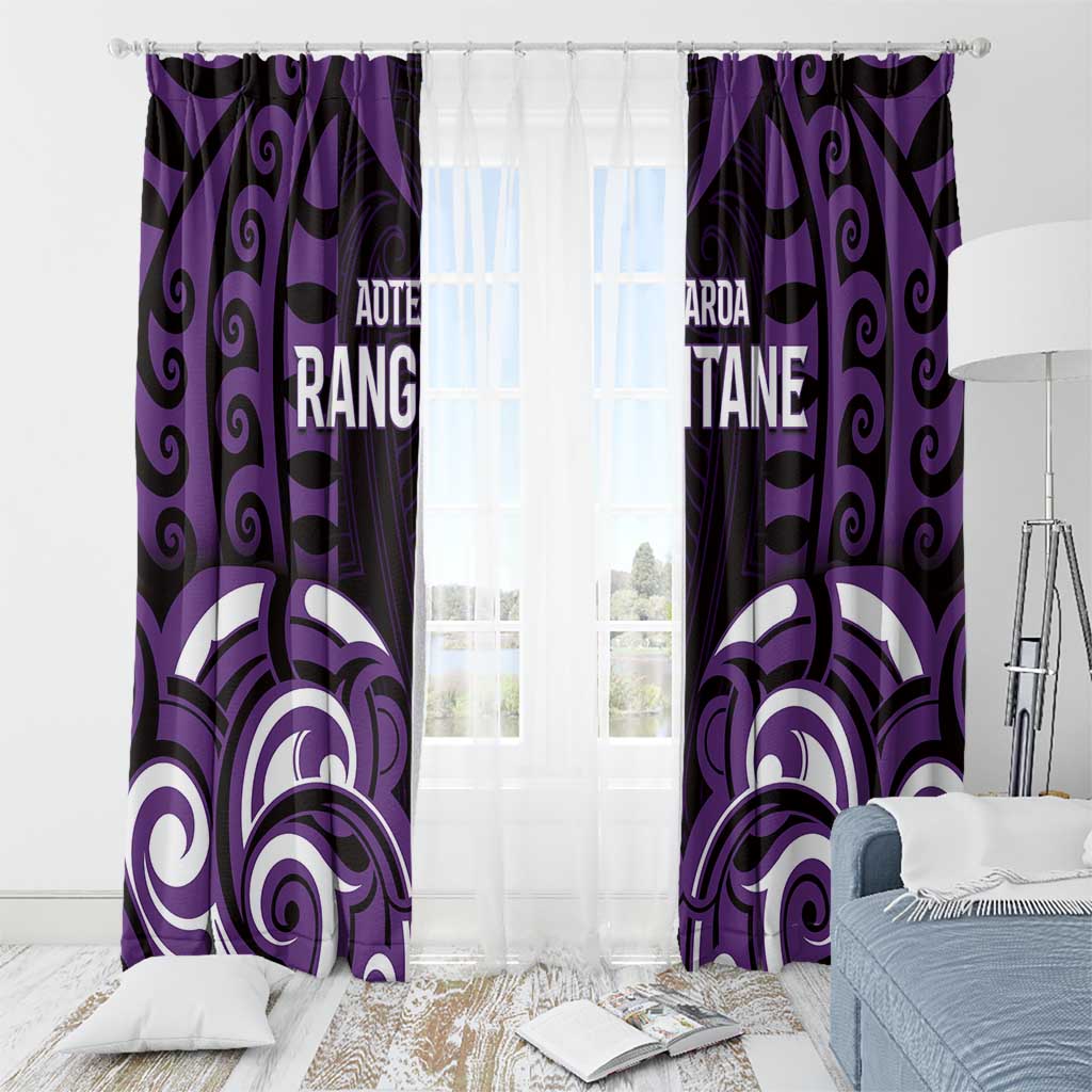 Aotearoa Rangitane Window Curtain Maori Pattern New Zealand - Polynesian Pride