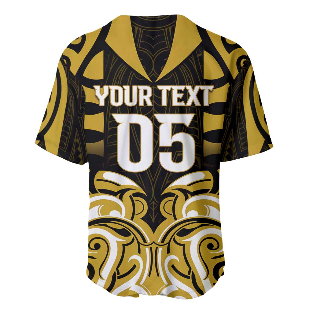 Custom Aotearoa Taranaki Baseball Jersey Maori Pattern New Zealand - Polynesian Pride