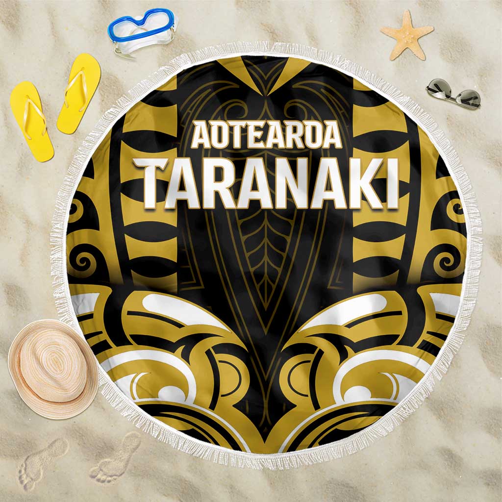 Aotearoa Taranaki Beach Blanket Maori Pattern New Zealand DT05 One Size 150cm Yellow - Polynesian Pride