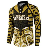 Custom Aotearoa Taranaki Button Sweatshirt Maori Pattern New Zealand DT05 - Polynesian Pride