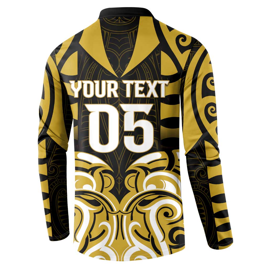 Custom Aotearoa Taranaki Button Sweatshirt Maori Pattern New Zealand DT05 - Polynesian Pride