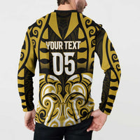 Custom Aotearoa Taranaki Button Sweatshirt Maori Pattern New Zealand DT05 - Polynesian Pride