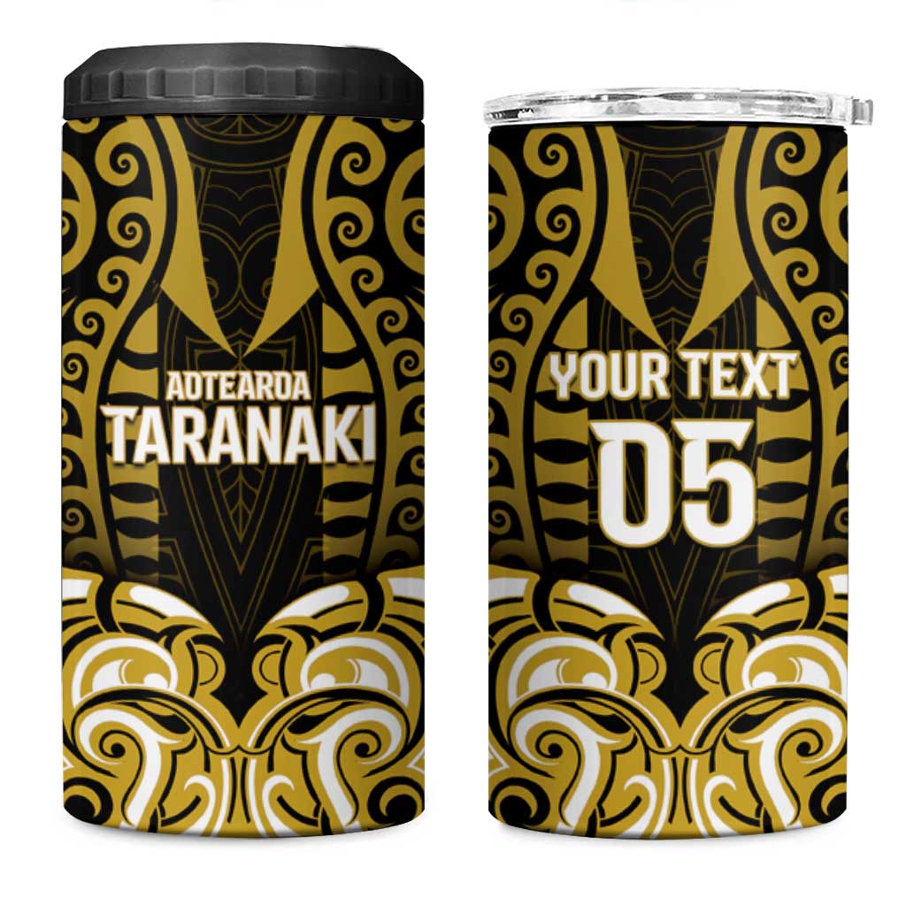 Custom Aotearoa Taranaki 4 in 1 Can Cooler Tumbler Maori Pattern New Zealand DT05 One Size: 16 oz Yellow - Polynesian Pride