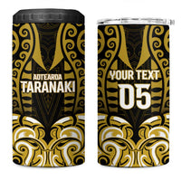 Custom Aotearoa Taranaki 4 in 1 Can Cooler Tumbler Maori Pattern New Zealand DT05 One Size: 16 oz Yellow - Polynesian Pride
