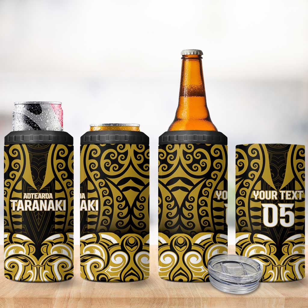 Custom Aotearoa Taranaki 4 in 1 Can Cooler Tumbler Maori Pattern New Zealand DT05 - Polynesian Pride