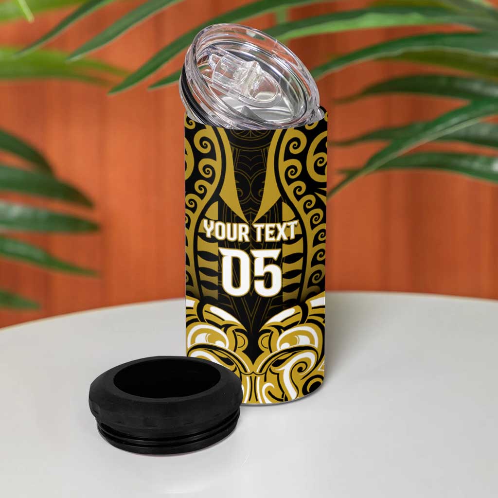 Custom Aotearoa Taranaki 4 in 1 Can Cooler Tumbler Maori Pattern New Zealand DT05 - Polynesian Pride