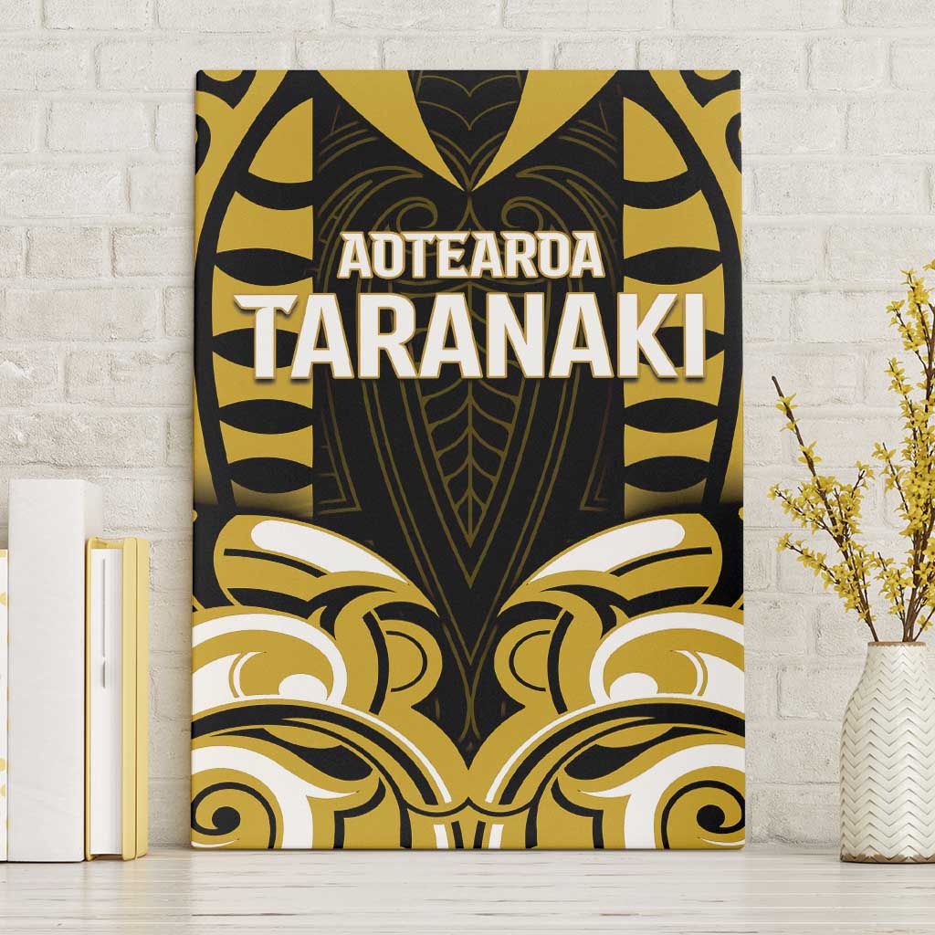 Aotearoa Taranaki Canvas Wall Art Maori Pattern New Zealand DT05 Without Frame Yellow - Polynesian Pride