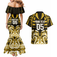Custom Aotearoa Taranaki Couples Matching Mermaid Dress and Hawaiian Shirt Maori Pattern New Zealand DT05 - Polynesian Pride