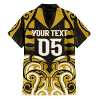 Custom Aotearoa Taranaki Family Matching Off The Shoulder Long Sleeve Dress and Hawaiian Shirt Maori Pattern New Zealand DT05 - Polynesian Pride