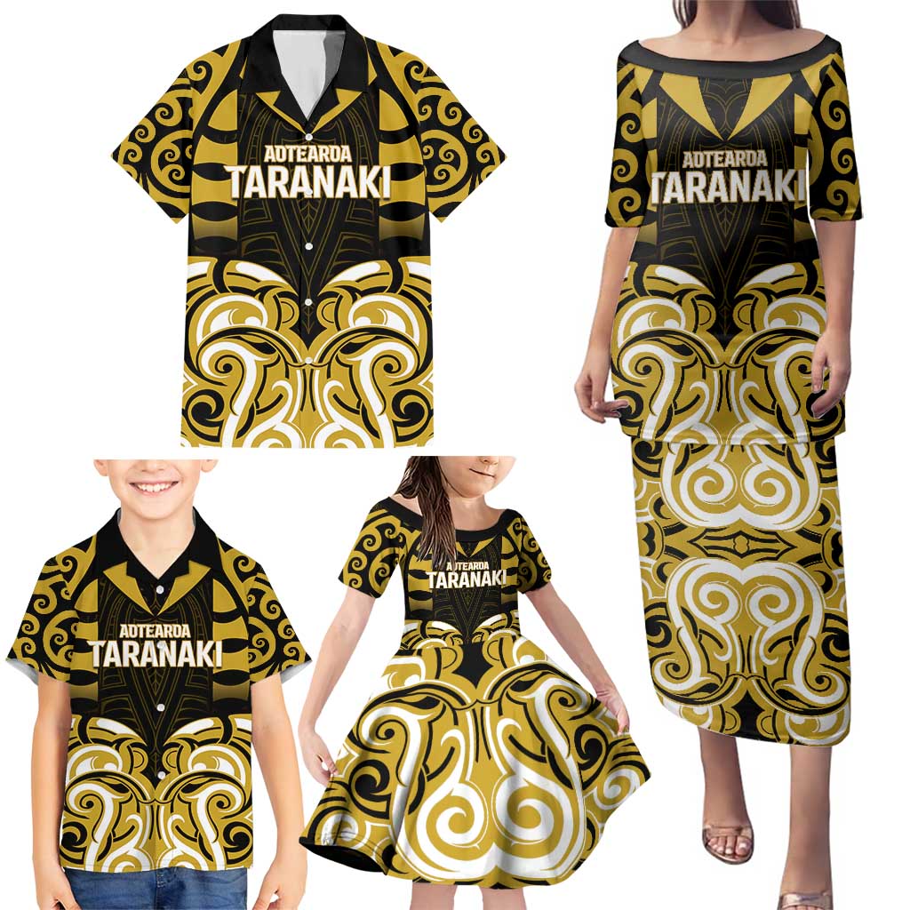 Custom Aotearoa Taranaki Family Matching Puletasi and Hawaiian Shirt Maori Pattern New Zealand DT05 - Polynesian Pride