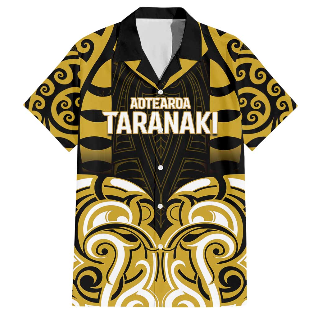 Custom Aotearoa Taranaki Hawaiian Shirt Maori Pattern New Zealand DT05 Yellow - Polynesian Pride