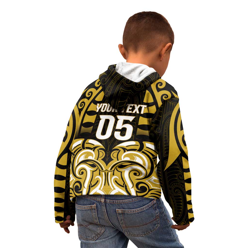 Custom Aotearoa Taranaki Kid Hoodie Maori Pattern New Zealand - Polynesian Pride