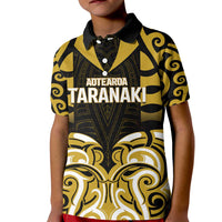 Custom Aotearoa Taranaki Kid Polo Shirt Maori Pattern New Zealand - Polynesian Pride