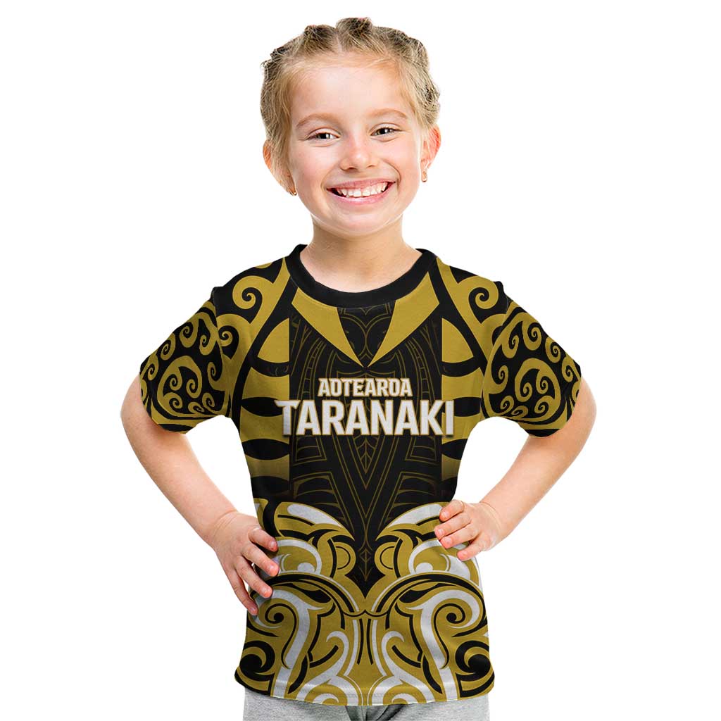 Custom Aotearoa Taranaki Kid T Shirt Maori Pattern New Zealand - Polynesian Pride