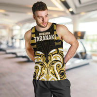 Custom Aotearoa Taranaki Men Tank Top Maori Pattern New Zealand DT05 Yellow - Polynesian Pride