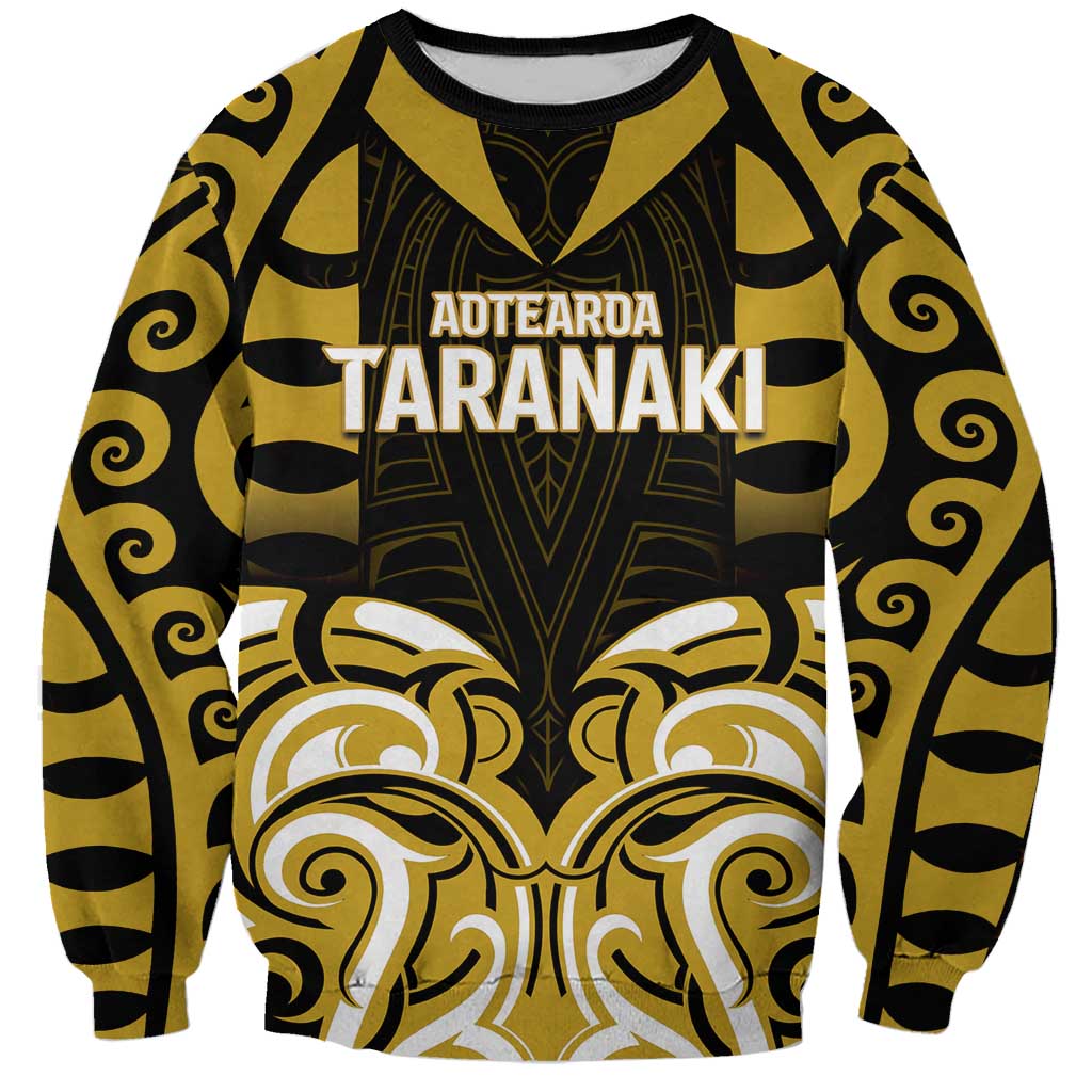 Custom Aotearoa Taranaki Sweatshirt Maori Pattern New Zealand DT05 Unisex Yellow - Polynesian Pride