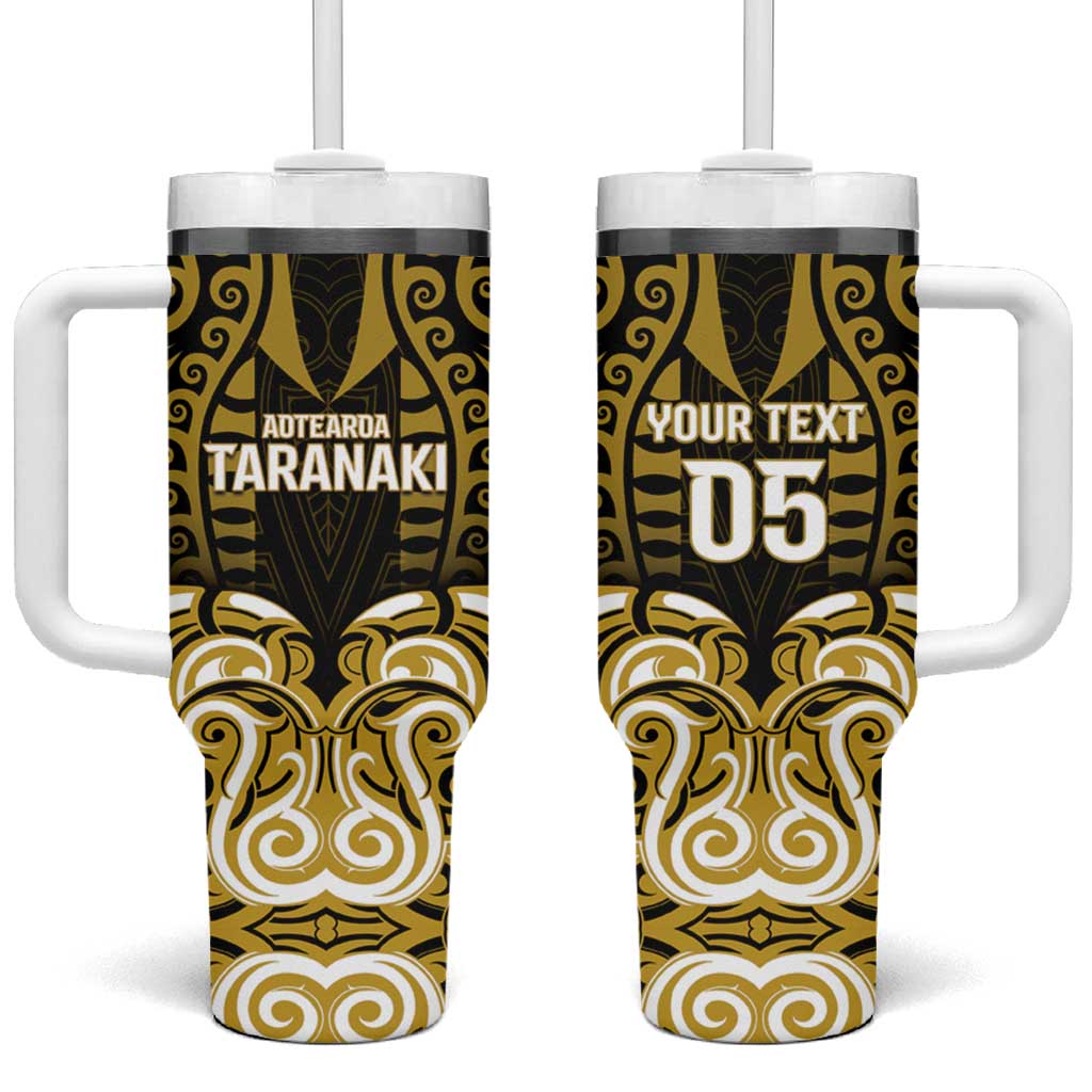 Custom Aotearoa Taranaki Tumbler With Handle Maori Pattern New Zealand - Polynesian Pride
