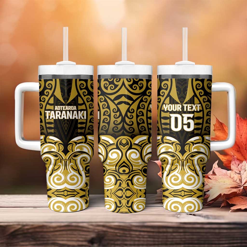 Custom Aotearoa Taranaki Tumbler With Handle Maori Pattern New Zealand - Polynesian Pride