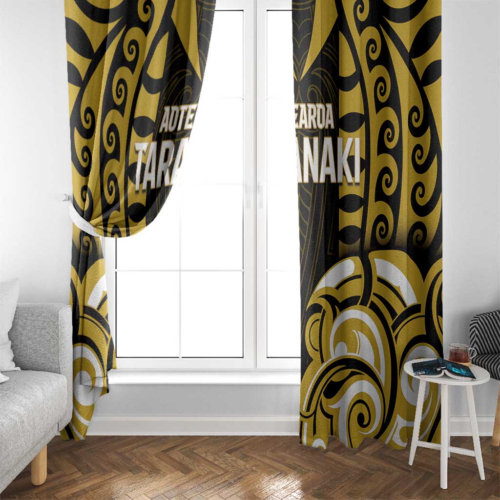 Aotearoa Taranaki Window Curtain Maori Pattern New Zealand - Polynesian Pride
