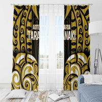 Aotearoa Taranaki Window Curtain Maori Pattern New Zealand - Polynesian Pride