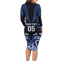 Custom Aotearoa Ngati Tuwharetoa Family Matching Long Sleeve Bodycon Dress and Hawaiian Shirt Maori Pattern New Zealand - Polynesian Pride