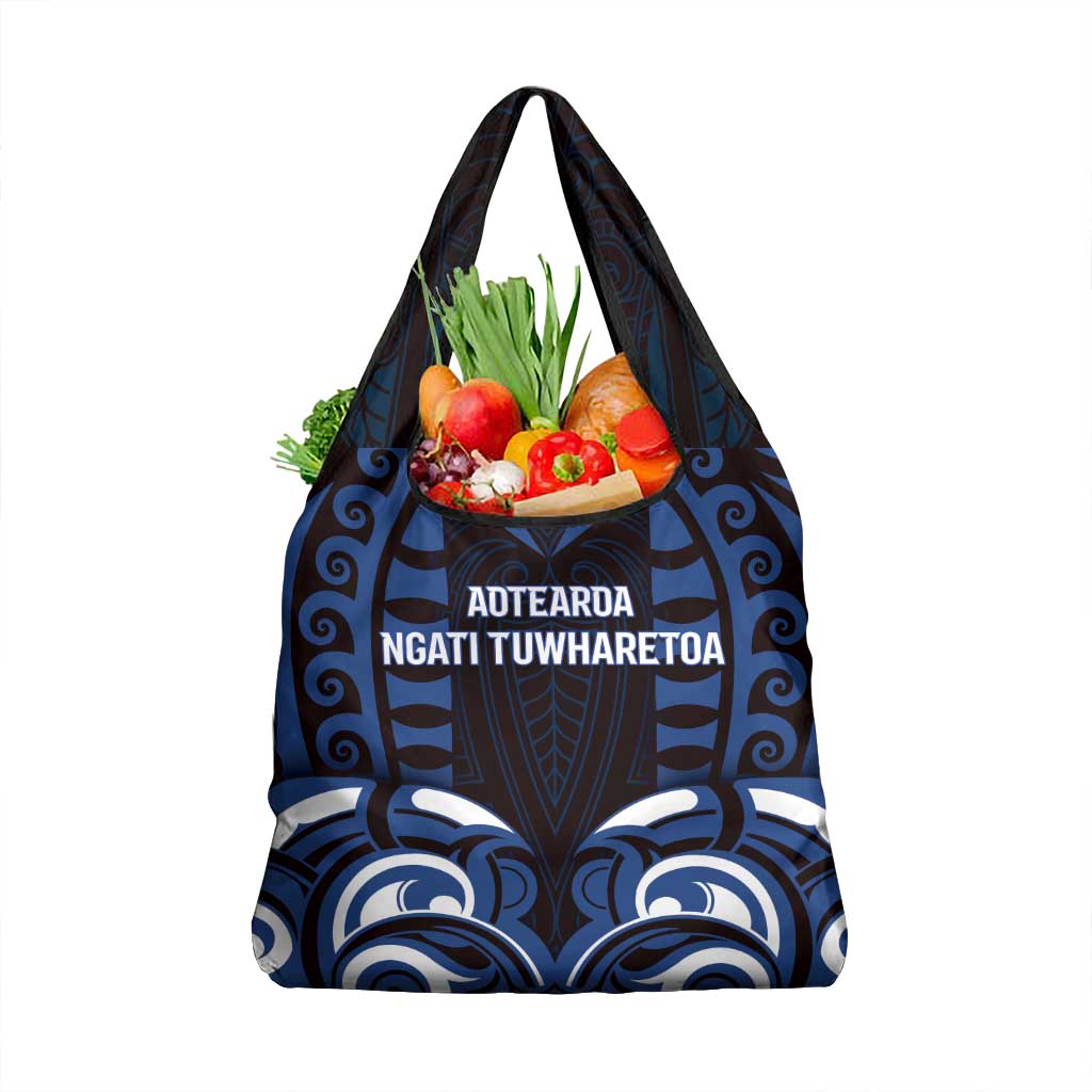 Aotearoa Ngati Tuwharetoa Grocery Bag Maori Pattern New Zealand DT05 1-pack One Size Navy - Polynesian Pride