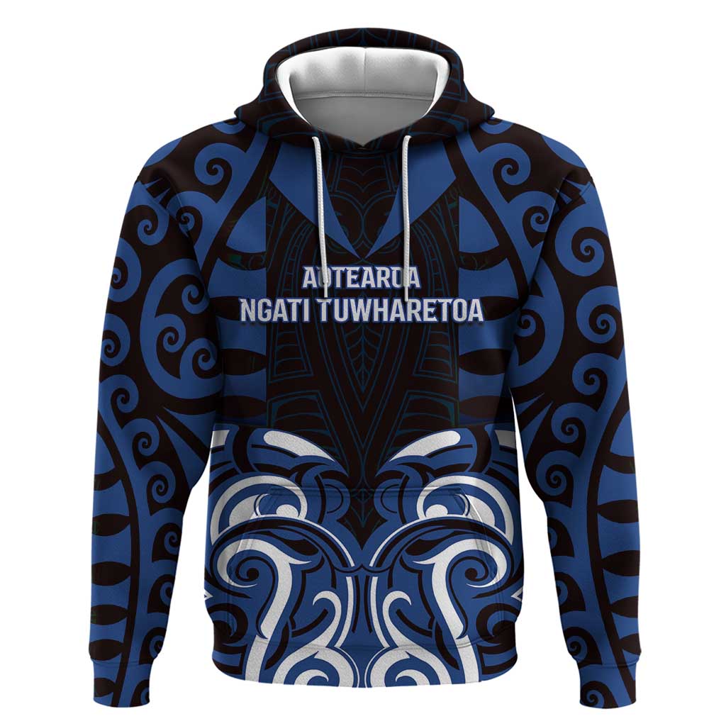 Custom Aotearoa Ngati Tuwharetoa Hoodie Maori Pattern New Zealand - Polynesian Pride