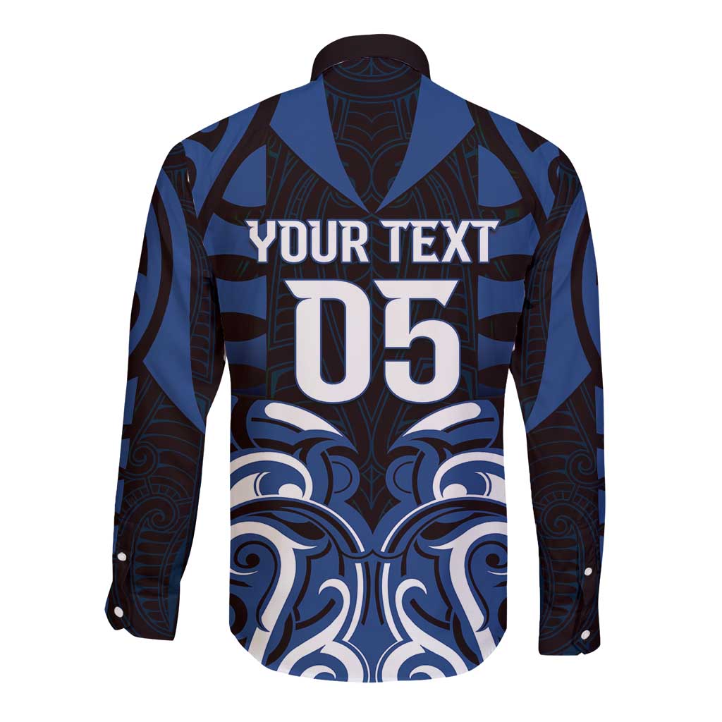 Custom Aotearoa Ngati Tuwharetoa Long Sleeve Button Shirt Maori Pattern New Zealand DT05 - Polynesian Pride