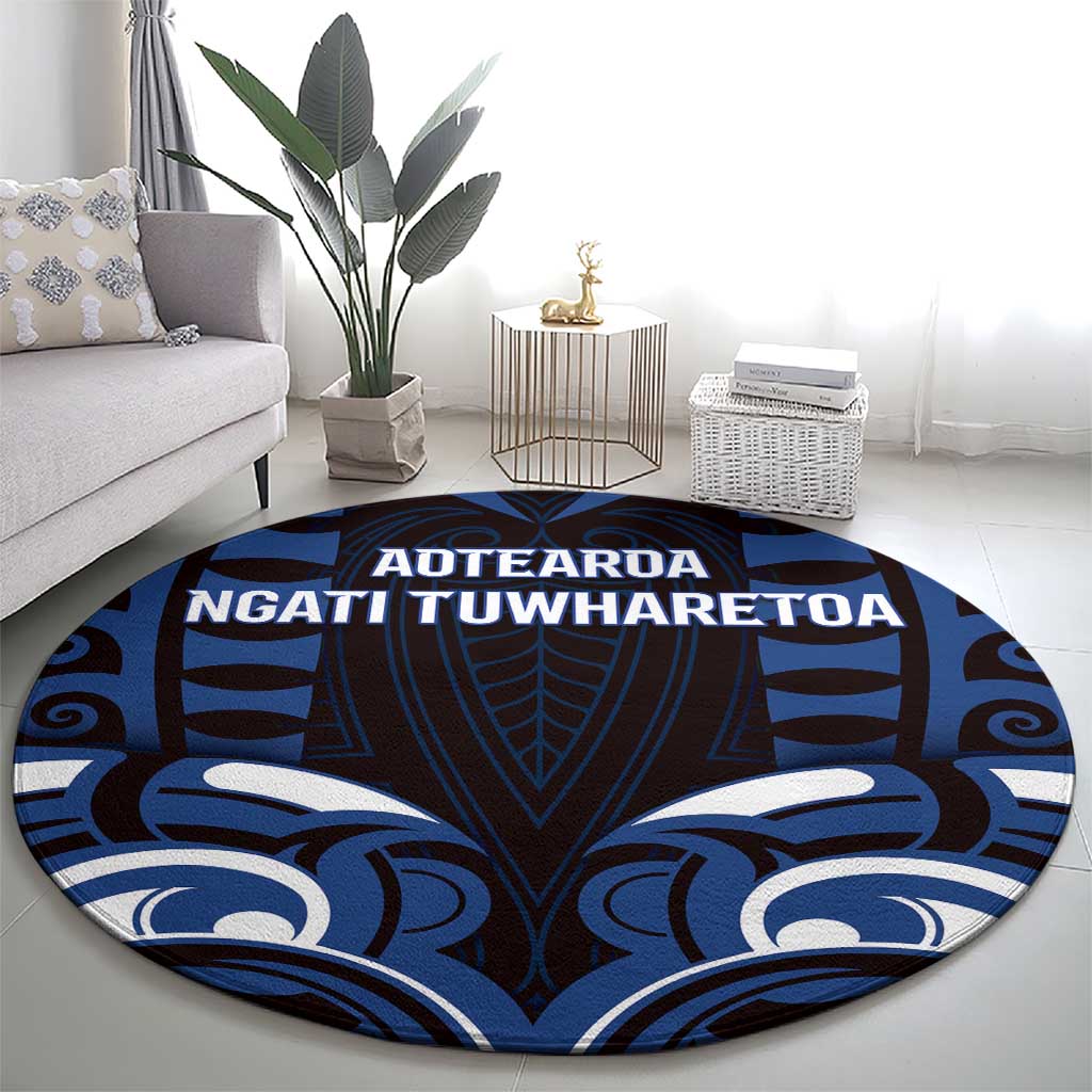 Aotearoa Ngati Tuwharetoa Round Carpet Maori Pattern New Zealand - Polynesian Pride