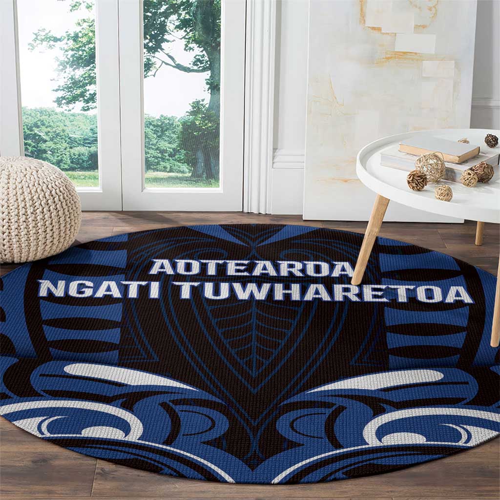 Aotearoa Ngati Tuwharetoa Round Carpet Maori Pattern New Zealand - Polynesian Pride